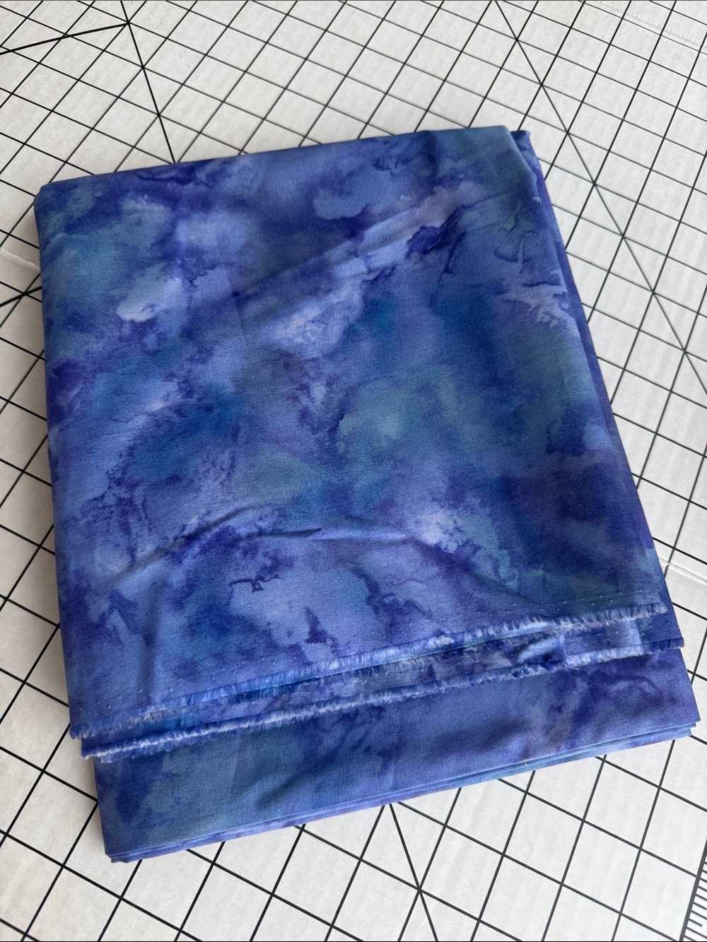 4 Yards Moda Marble Mate Quilting Cotton Fabric Blue/Purple Watercolor